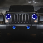 RGB HALO HEADLIGHTS & RGB HALO FOG LIGHTS COMBO FOR JEEP WRANGLER TJ/ JK