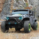 SHARK GRILLE & RGB HALO HEADLIGHTS & RGB HALO FOG LIGHTS COMBO FOR JEEP WRANGLER JK