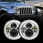 SLIVER LED HEADLIGHTS FOR 97-18 JEEP WRANGLER TJ/ JK (DOT APPROVED)