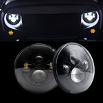 SMOKED LENS LED HEADLIGHTS FOR 97-18 JEEP WRANGLER TJ/ JK (DOT APPROVED)