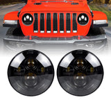 7 INCH SMOKED LENS LED HEADLIGHTS (18-19 JEEP WRANGLER JL)