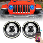 7 INCH RGB DEMON EYE HEADLIGHTS (18-19 JEEP WRANGLER JL)