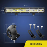 20 INCH TRIPLE ROW LIGHTS ( 97 - 19 JEEP WRANGLER TJ/ JK/ JL )