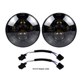 SMOKED LENS LED HEADLIGHTS FOR 97-18 JEEP WRANGLER TJ/ JK (DOT APPROVED)