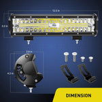 12 INCH TRIPLE ROW LIGHTS ( 97 - 19 JEEP WRANGLER TJ/ JK/ JL )