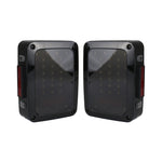 SMOKED COVER LED TAIL LIGHTS FOR 07-18 JEEP WRANGLER JK/ JKU