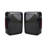 SMOKED COVER LED TAIL LIGHTS FOR 07-18 JEEP WRANGLER JK/ JKU