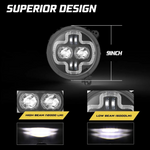 9 INCH ROUND HALO HEADLIGHTS W/ CROSS MOTIF DRL (18-19 JEEP WRANGLER JL)