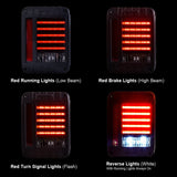 LED HORIZONTAL TAIL LIGHTS FOR 07-18 JEEP WRANGLER JK/ JKU