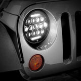 HONEYCOMB LED HEADLIGHTS FOR 97-18 JEEP WRANGLER TJ/ JK (DOT APPROVED)