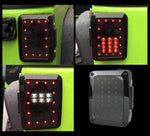 SMOKED COVER LED TAIL LIGHTS FOR 07-18 JEEP WRANGLER JK/ JKU