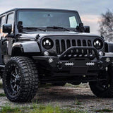 SMOKED LENS LED HEADLIGHTS FOR 97-18 JEEP WRANGLER TJ/ JK (DOT APPROVED)